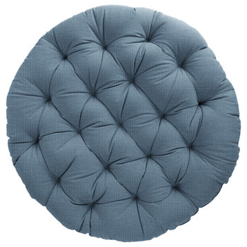 Noble Grey Indoor  Sunbrella  Spectrum Denim Round Papasan Cushion