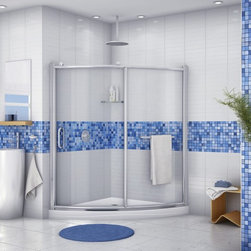 Fleurco Roma Wedge 54" x 75" Curved Door and Panel FRMSL54 - Bath Products