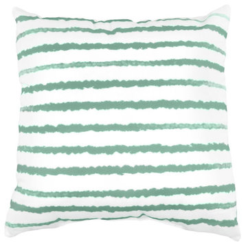 Rugged Stripes Double Sided Pillow, 16"x16", Seafoam
