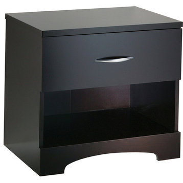 South Shore Step One 1-Drawer Nightstand, Chocolate
