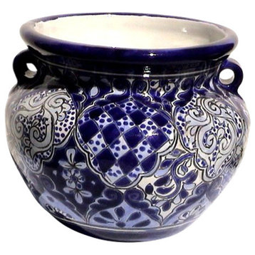 Blue Talavera Ceramic Pot
