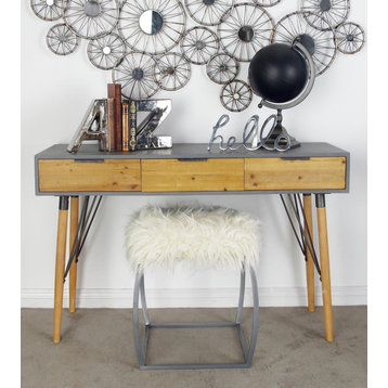 GwG Outlet Wooden Metal Console Table, 48  x30