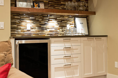 Inspiration for a transitional home design remodel in Calgary