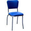 Chrome Kitchen Chair, Royal Blue