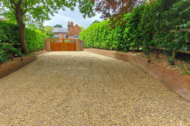 New landscaped and walled driveway c/w fully automated handcrafted Iroko, hardwo