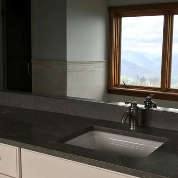 Master Bath with Long Range Mountain Views in Doggett Peak Whole House Renovatio