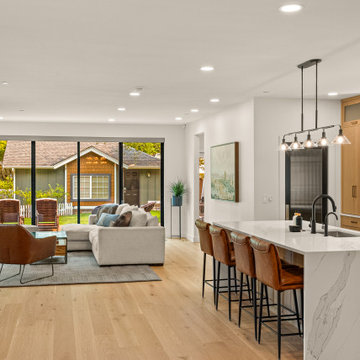 Open Concept Living, Dining & Kitchen