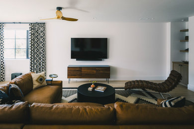 Trendy family room photo in Albuquerque