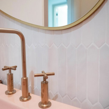 Spark White Matte Ceramic Powder Room