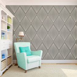 Lined Diamond Wall Pattern - Wall Decals