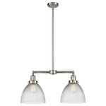 Innovations Lighting - 2-Light Seneca Falls 22" Chandelier, Brushed Satin Nickel - One of our largest and original collections, the Franklin Restoration is made up of a vast selection of heavy metal finishes and a large array of metal and glass shades that bring a touch of industrial into your home.