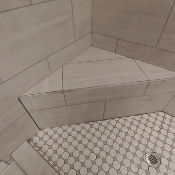 Handicap bathroom remodel and enlarge