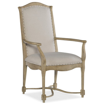 Ciao Bella Upholstered Back Arm Chair-Natural