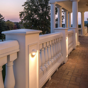 White Deck Post Lighting |  Landscape Lighting Omaha Nebraska