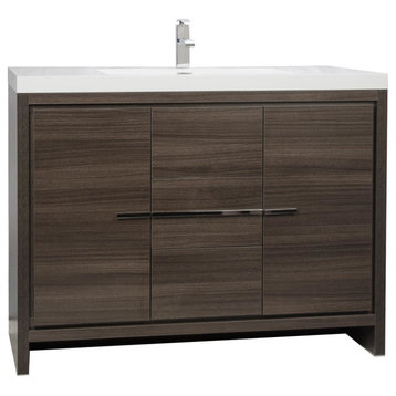 CBI Enna 47" Gray Oak Modern Bath Vanity