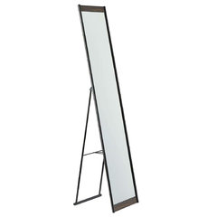 Cheval Mirror with Rhinestone Inlay and LED Silver