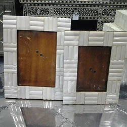 Bone Inlay Photo Frame Set of 2 - Picture Frames