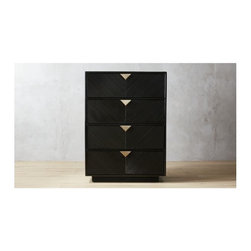 Ivo Tall Black Chest | CB2 - Bedroom Furniture