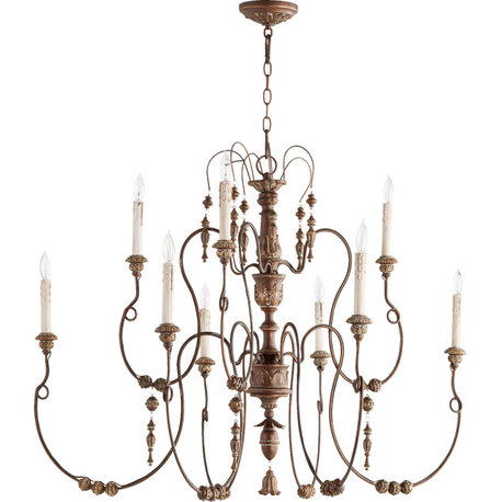 QUORUM INTERNATIONAL 6206-9-39 Salento 9-Light Chandelier, Vintage Copper