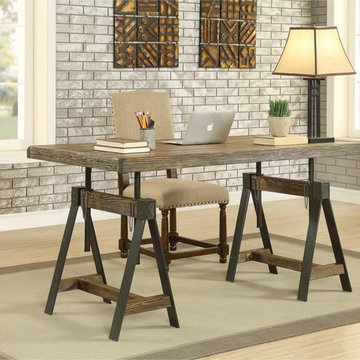Coast to Coast Wood Writing Desk in Brown