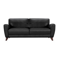 50 Most Por Animal Print Sofas Couches For 2018 Houzz Armen Living Jedd Contemporary Sofa Genuine Black Leather With Brown Wood Legs Sofas
