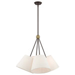 Livex Lighting - Livex Lighting 41384-07 Prato - Four Light Chandelier - No. of Rods: 3  Canopy IncludedPrato Four Light Cha Bronze/Antique BrassUL: Suitable for damp locations Energy Star Qualified: n/a ADA Certified: n/a  *Number of Lights: Lamp: 4-*Wattage:40w Medium Base bulb(s) *Bulb Included:No *Bulb Type:Medium Base *Finish Type:Bronze/Antique Brass
