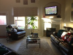 odd shaped living room