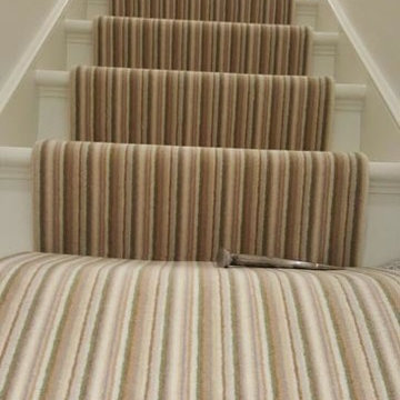 Striped Carpet Runner to Stairs