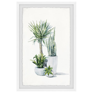 "Green Plants Shrub" Framed Painting Print, 24"x36"