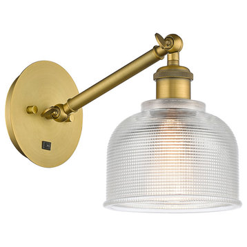 Innovations 317-1W-BB-G412 1-Light Sconce, Brushed Brass