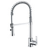 Luxier KTS13-T Single-Handle Pull-Down Sprayer Kitchen Faucet, Chrome