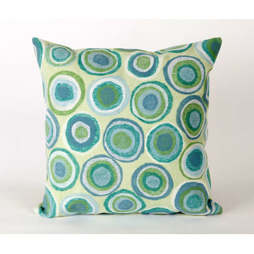 Visions II Puddle Dot Pillow, Spa, 20"x20"