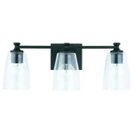 Capital Lighting - Myles Three Light Vanity, Matte Black - Stylish and bold. Make an illuminating statement with this fixture. An ideal lighting fixture for your home.