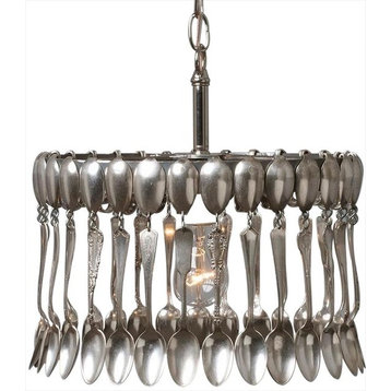 60 Spoons Chandelier Vintage Silver Pendant Spoon Pendant Candelabra