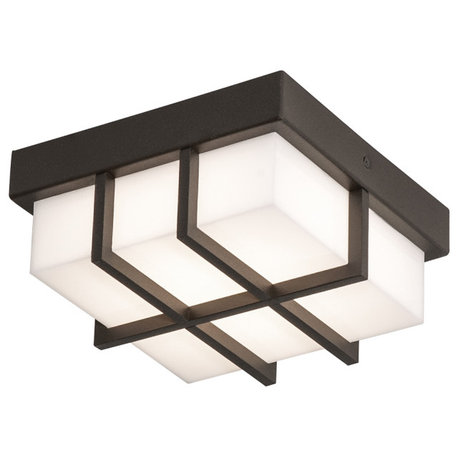 AFX Lighting Avenue 1-Light 8" LED Outdoor Flush Mount, Bronze, AUF0816LAJD2BZ