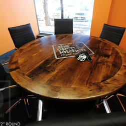 Round Reclaimed Wood Tables - Products