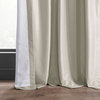 Vintage FauxDupioni Silk Curtain, Single Panel, Mist Gray, 50"x108"