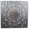 Haussmann Teak Lotus Panel 48 x 48 inches H-3D  Black Stain Wax