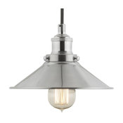 Andante Industrial Factory Pendant, Brushed Nickel