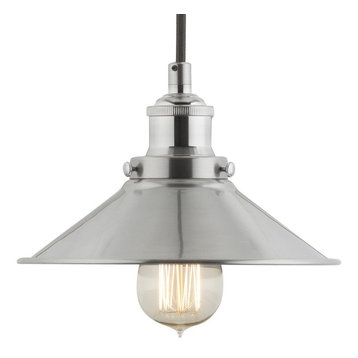 Andante Industrial Factory Pendant, Brushed Nickel