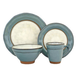 Centrics Emerald 16-Piece Dinnerware Set - Dinnerware Sets