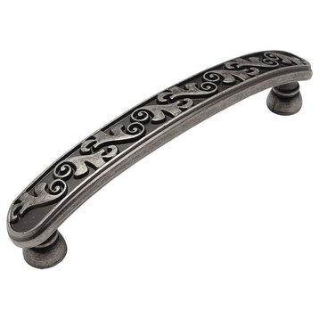 Cosmas 4298WN Weathered Nickel Floral Cabinet Pull, Set of 25