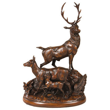 Stag Family Sculpture