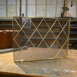 Mid-Century-Modern Fireplace Screen - Fireplace Screens