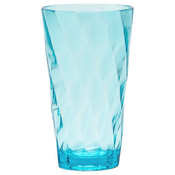 Beverly Island Blue Acrylic Highball Glasses, Set of 6