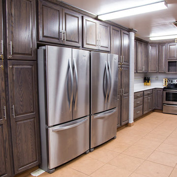 Firehouse Kitchen with Driftwood-Stained Oak