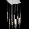 MIRODEMI® Monterosso Hanging Crystal Light Fixture, Gold, 9 Lights (2), Warm Light 3000k