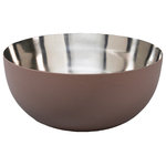 Get My Rugs LLC - Handmade Decorative Bowls Stainless Steel Orange Rust, 6x6x3 - Be allured with this handmade decorative bowl that is made up of stainless steel material and comes in majestic dark skin shade. This piece of round shaped bowl would not leave a single stone unturned to add glamorous spice to your coffee table or kitchen top. This would act as an attractive centre piece bowl and enhance the charm of the space.