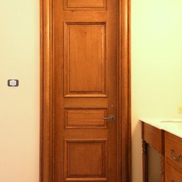 Custom Millwork featuring Salvaged Antique Oak, Inspired by French Pattern Books