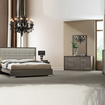 Get our Copenhagen grey veneer modern bedroom collection!